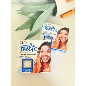 NWT Olay Cleansing Melts Hyaluronic Acid Pads Makeup Remover 32 Count Set of 2